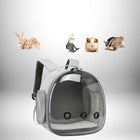 Photo d'un sac à dos de transport pour lapin transparent, avec des animaux de compagnie au-dessus. — vue 6