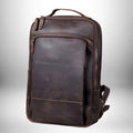 Sac à Dos Homme en Cuir Véritable Vintage - Grande Capacité pour Ordinateur