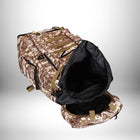 Sac à dos camouflage ouvert avec intérieur noir
— vue 4