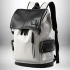 Un sac à dos en cuir blanc et noir de style urbain. — vue 7