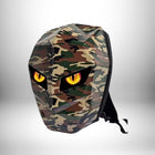 Un sac à dos moto rigide camouflage avec des yeux lumineux orange. — vue 7