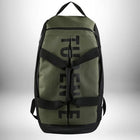Voici le texte alternatif :
Sac à dos de foot avec compartiment chaussure vert kaki portant l'inscription "TURENCE" en noir.
— vue 8