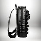 Un sac a dos gothique noir avec des boucles et des rivets. — vue 2