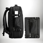 Image d'un sac a dos semi rigide noir, avec des compartiments et des sangles de maintien. — vue 3