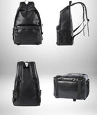 Plusieurs vues d'un sac à dos simili cuir homme noir. — vue 4
