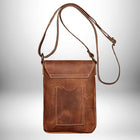 sac bandoulière cuir noir homme — vue 4