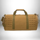 Un sac de sport militaire de couleur beige, avec des empiècements modulaires. — vue 4