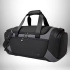 Un grand sac sport noir et gris avec des poignées et une bandoulière.
— vue 1