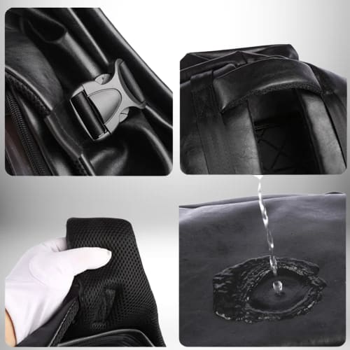 Sac à dos grand format en cuir - Port USB et protection anti-vol intégrés