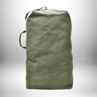 Sac en toile vert olive sur fond blanc. — vue 4