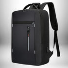 Sac à dos homme chic noir avec plusieurs poches, parfait pour le travail ou les déplacements.
 — vue 2