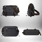 Quatre angles d'un sac bandoulière en toile homme​. — vue 5