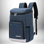 Un sac a dos thermos bleu avec des bretelles noires, parfait pour garder les aliments et les boissons au frais. — vue 8