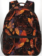 Un sac a dos ethnique avec un motif de plumes et de formes géométriques sur fond noir. — vue 7