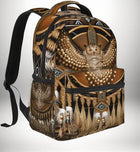Un sac a dos ethnique avec un design de hibou et des motifs amérindiens. — vue 2