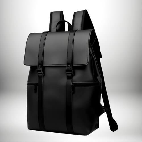 Image d'un sac a dos anglais large pack​ noir sur fond blanc