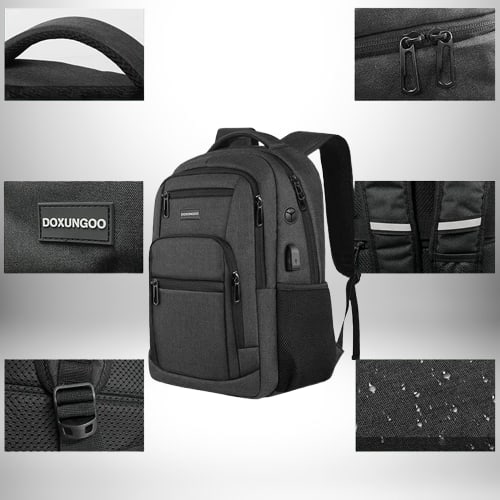 Sac à dos cabine 55x35x25 - Nylon résistant avec compartiment ordinateur 15,6"