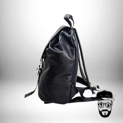Sac a dos metal - Modèle en cuir métallisé format bucket grande capacité