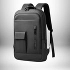Sac à dos homme design noir avec plusieurs poches.
 — vue 7