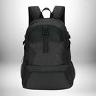 Photo d'un sac à dos foot noir, de face, sur fond blanc. — vue 1
