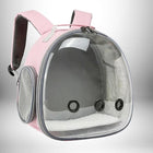 Un sac à dos de transport pour lapin rose, avec une fenêtre transparente pour que l'animal puisse regarder dehors. — vue 8