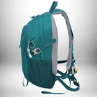 A side view of a teal backpack. — vue 3