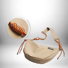 Image d'un petit sac de sport homme beige avec des cordes orange et marron pour l'anse — vue 5