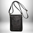 sac bandoulière cuir noir homme​ — vue 5