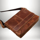 sac bandoulière homme cuir marron​ — vue 4
