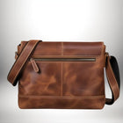 Sac bandoulière homme cuir marron​ — vue 2