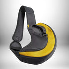 Un sac bandoulière petit chien, jaune et gris, permettant de transporter un petit chien. — vue 8